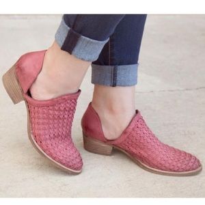 Diba True Sauce Say Woven Leather Ankle Bootie